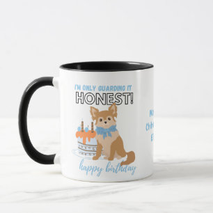 Caneca Querido Longhaired Brown Chihuahua MOM Aniversário
