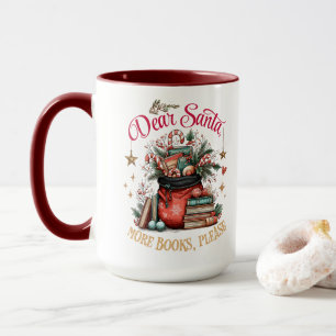 Caneca Querido Papai Noel, Mais Livros Por Favor