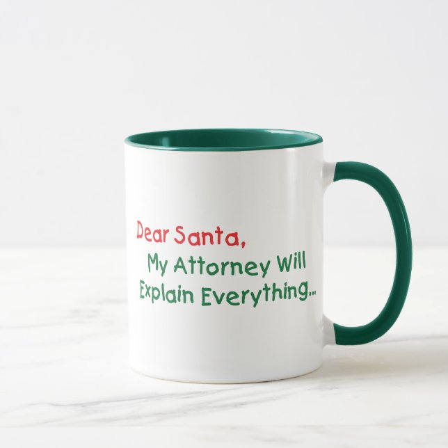 Caneca Querido Papai Noel Meu Advogado Vai Explicar - Nat (Direita)