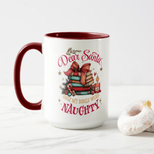 Caneca Querido Papai Noel, Só Meus Livros Foram Travessos