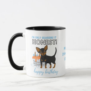 Caneca Querido preto Chihuahua MOM Aniversário