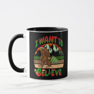 Caneca Quero Acreditar Em Aliens De Árvore De Pé Grande