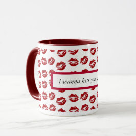 Caneca Quero Beijar-Te Por Todos Os Lábios.