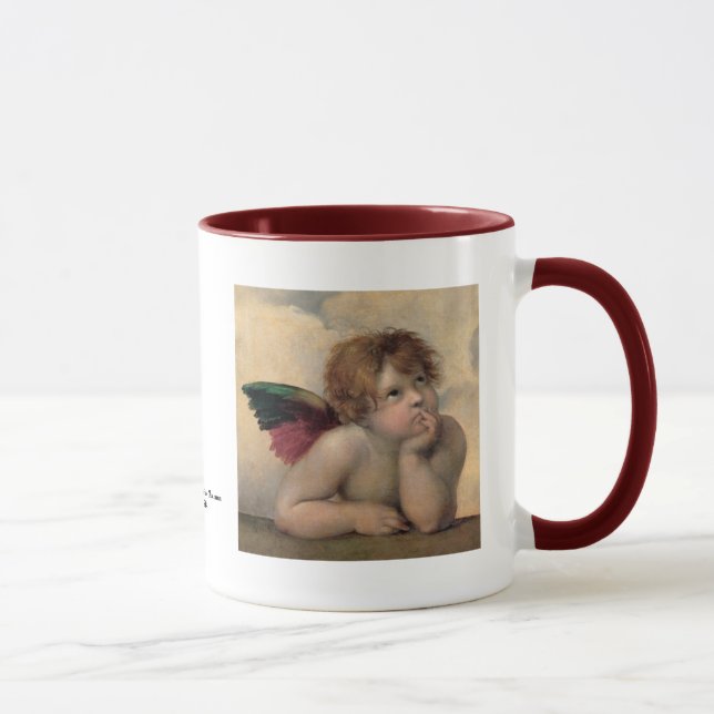 Caneca Querubim de Sistine Madonna, Raphael 1514 (Direita)
