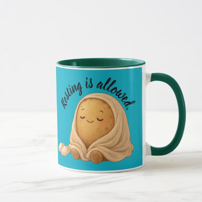 Caneca Quiet Cozy Potato Persona Blanket Cartoon Art (Direita)