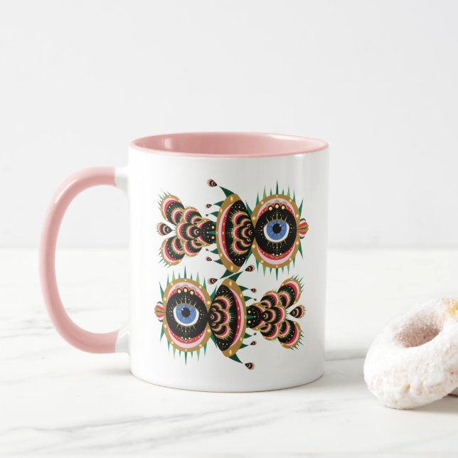 Caneca Quimera - Pata-Pássaro Rosa (Com Donut)