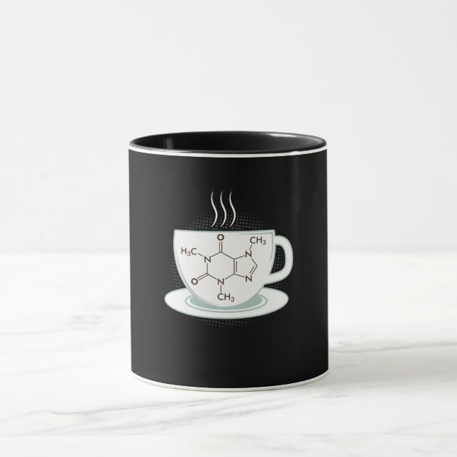 Caneca Química Caffeine Molecule (Centro)