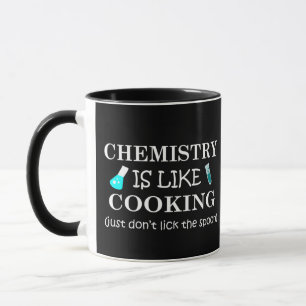 Caneca química é como se o cozinhar não lamber a colher