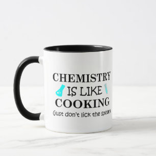 Caneca química é como se o cozinhar não lamber a colher