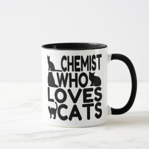Caneca Químico ama gatos