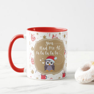 Caneca Quirky Owl Holiday Mug