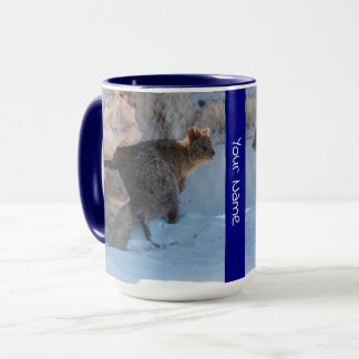Caneca Quokas Felizes e Bonitas Personalizados na Praia