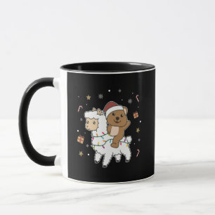 Caneca Quokka Llama Natal Animais de inverno