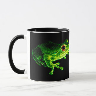 Caneca Rã Árvore Elétrica Verde Neon - Descrição de Anima