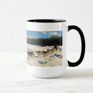Caneca Raça de cão de trenó da fuga de Iditarod