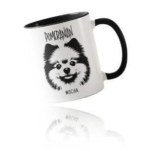 Caneca Raça Pomerânia Edgy Pop Art Presente Personalizado