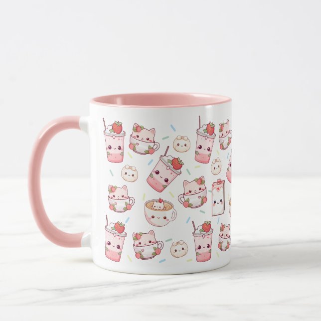 Caneca Raça Puro: Mug de Café Kawaii (Esquerda)