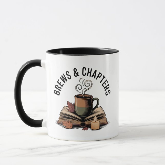 Caneca Raças e Capítulos — Chá e Livros de Bruxas Cozy (Esquerda)