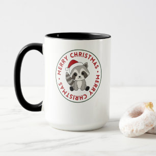Caneca Raccoon Christmas Snow Winter Raccoons