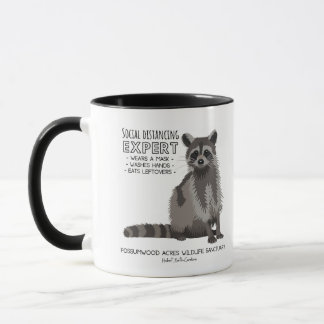 Caneca Raccoon de Distância Social