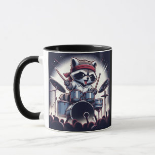 Caneca Raccoon Jam: Batendo os tambores com uma Imobilizá