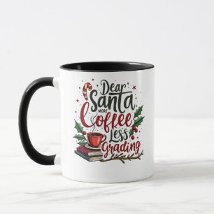 Caneca Raccoon Vestindo Papai Noel e Natal