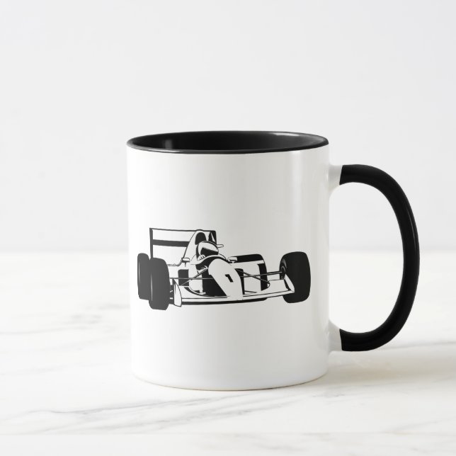 Caneca Race Car Silhouette black and white (Direita)