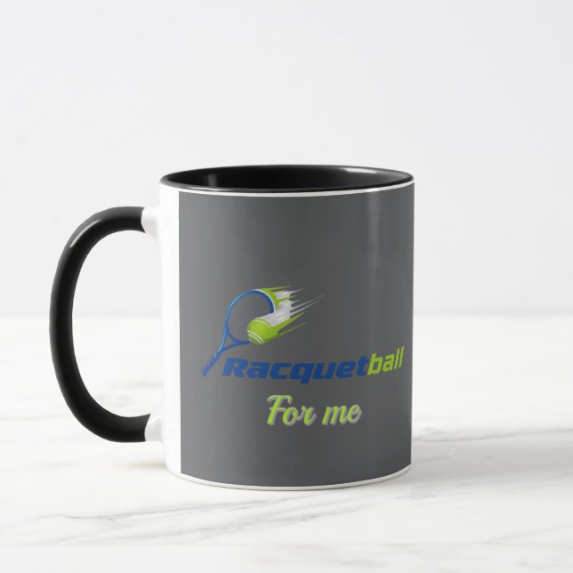 Caneca Racket Ball Logo Mug – Sporty Energy Cup (Esquerda)