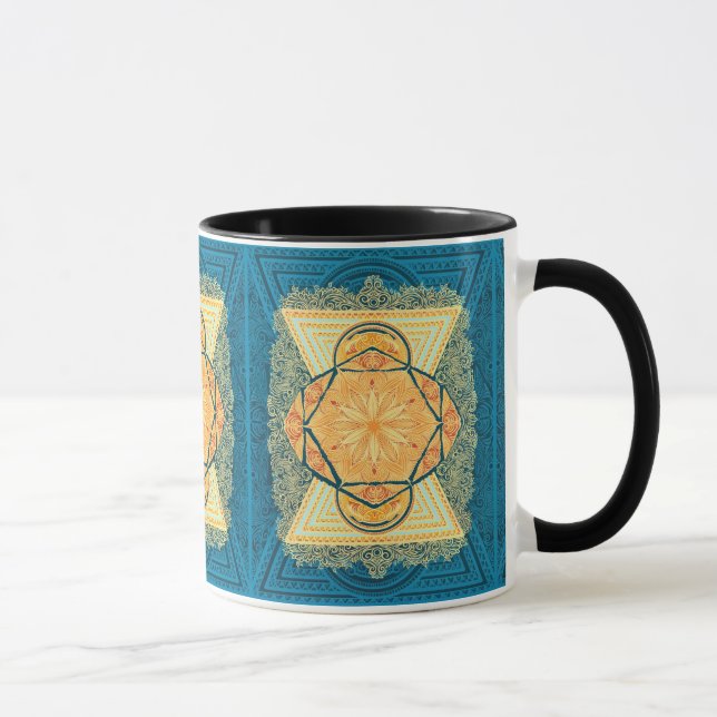 Caneca Radiante e sagrada Geometria Mandala (Direita)