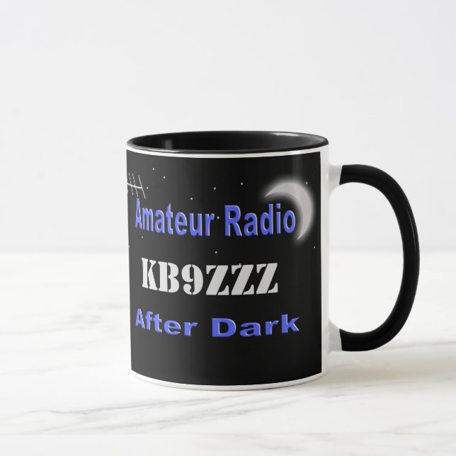 Caneca Rádio amador feito sob encomenda após a (Direita)