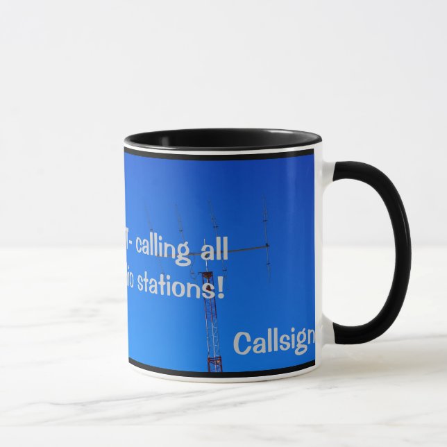 Caneca Rádio amador QST e Callsign Mug (Direita)