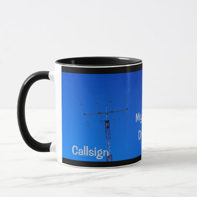 Caneca Rádio Amateur QTH e Callsign Mug (Esquerda)