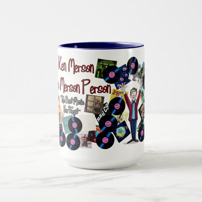 Caneca Radio disc-jockey Ken “The Merson Person” mug. (Centro)