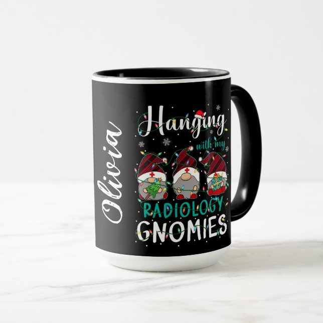 Caneca Radiology Gnomies Christmas (Frente Esquerda)