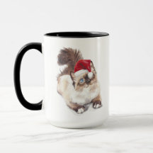 Ragdoll Christmas Mug do artista GV Hemmings
