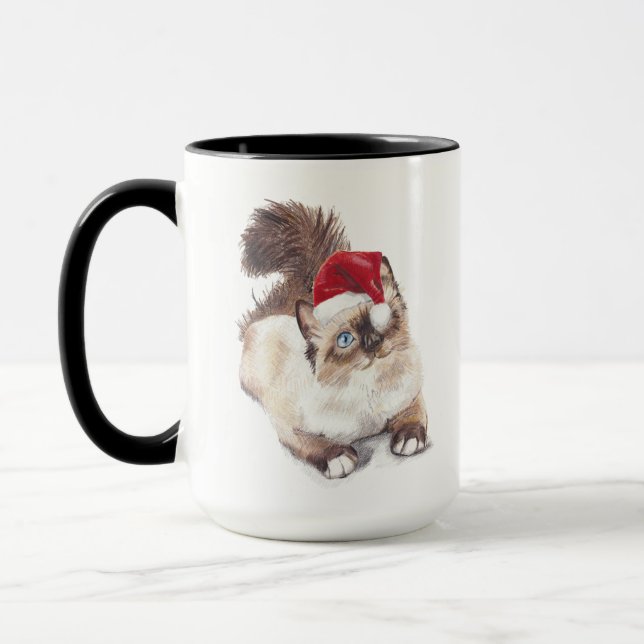 Caneca Ragdoll Christmas Mug do artista GV Hemmings (Esquerda)