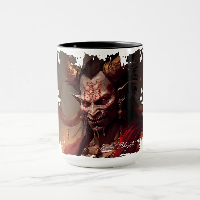 Caneca Rahul Bhagotia (indiano) - Demon Drinkware Mug (Centro)