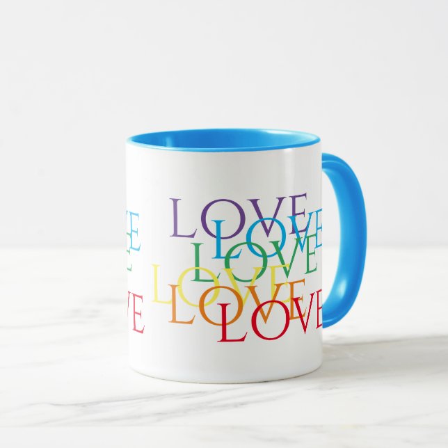 Caneca RAINBOVE AMOR Blue Combo Mg (Frente Esquerda)