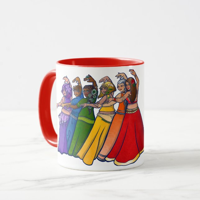 Caneca Rainbow Belly Dancer Art Belly Dance Troupe (Frente Esquerda)