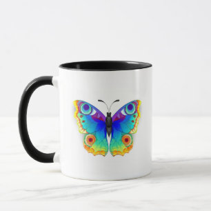Caneca Rainbow Butterfly Peacock Eye