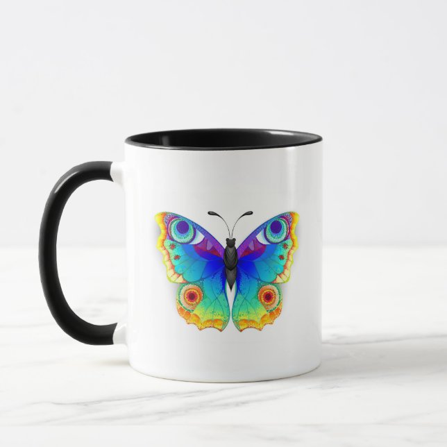 Caneca Rainbow Butterfly Peacock Eye (Esquerda)