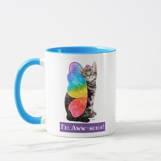 Caneca Rainbow Butterfly Princesa Kitten (Esquerda)