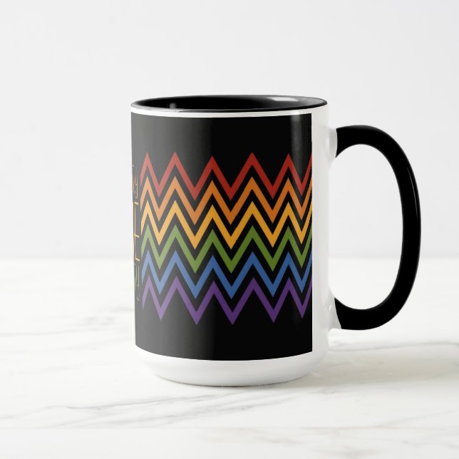 Caneca Rainbow Chevron Manchas personalizadas (Direita)