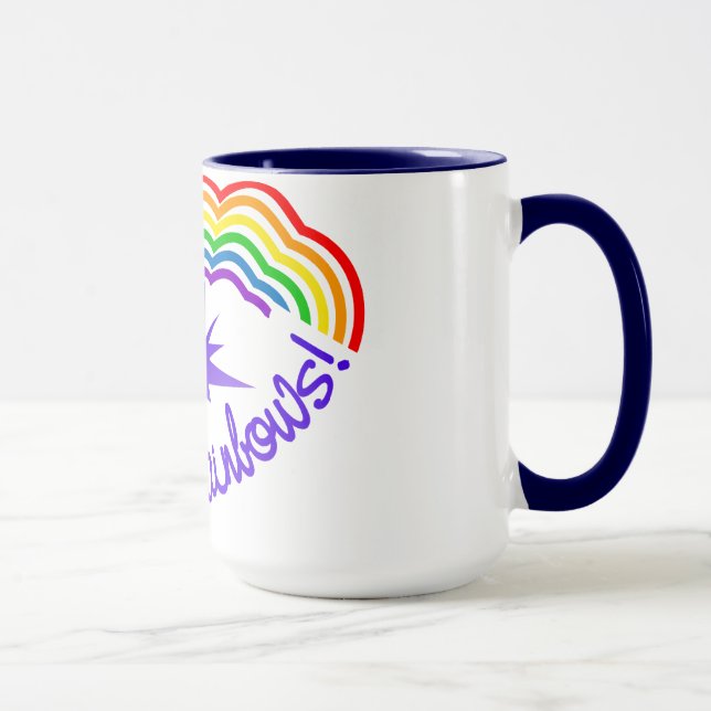 Caneca Rainbow Farts mug - escolha estilo e cor (Direita)