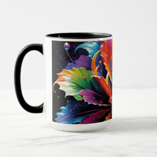 Caneca Rainbow Flower Coffee Mug