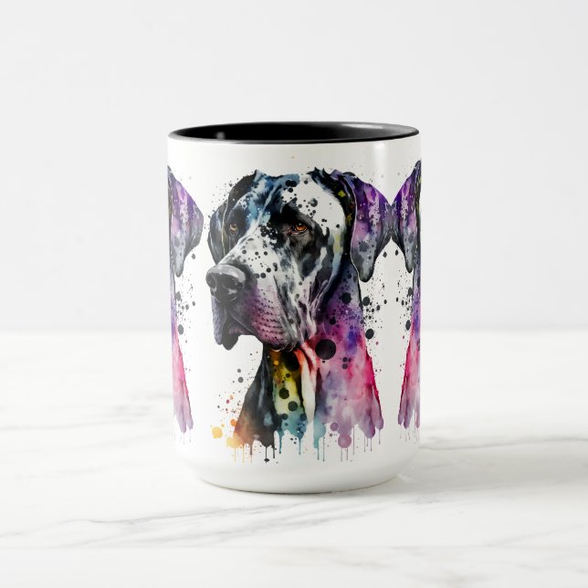 Caneca Rainbow Great Dane Watercolor (Centro)