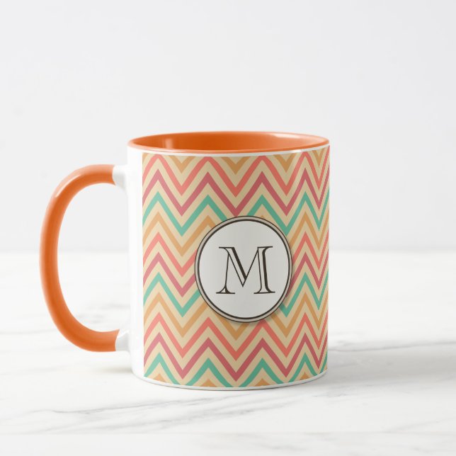 Caneca Rainbow Grunge Zigzag Chevrons (Esquerda)