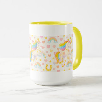 Caneca Rainbow Mane Horses Coffee Mug — Cooper & Cody