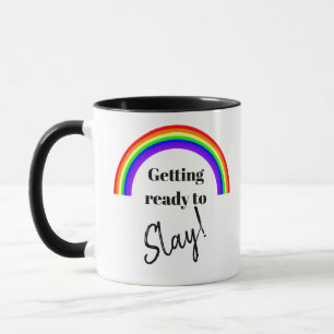 Caneca Rainbow "Slay all Day" Café Mug