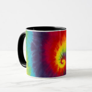 Caneca Rainbow Swirl Tie Dye Groovy Legal Colorido